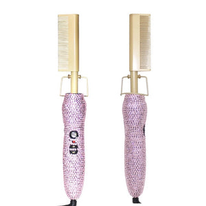 Light Pink Bling Hot Comb